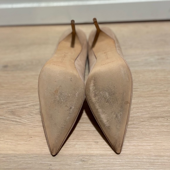 Manolo Blahnik Suede Beige BB 105mm - Picture 6 of 7